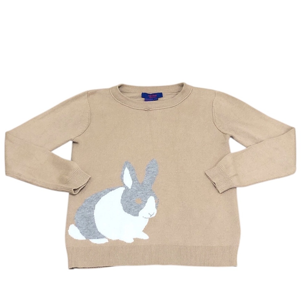 ModCloth Twiggy London Sweater Size Small Tan Bunny Rabbit